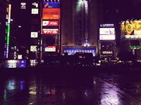 a rainy night in an asian city